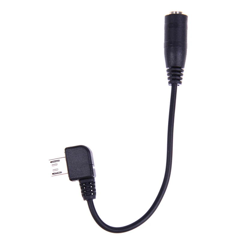 Черный Универсальный Micro USB до 3,5 мм Женский стерео разъем наушники гарнитура аудио Музыка адаптер Соединительный кабель