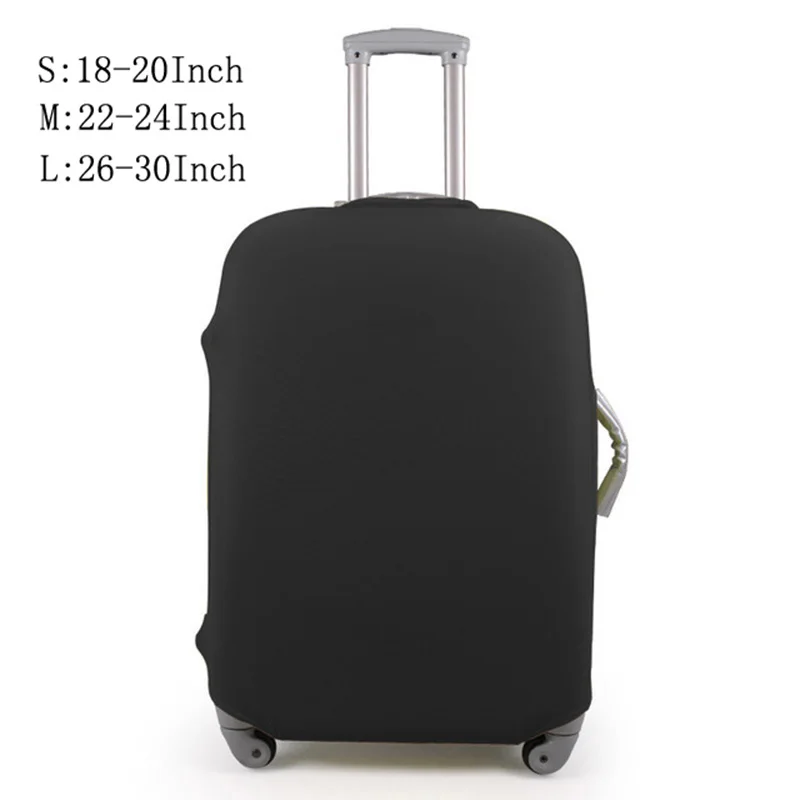 Blac Luggage cover LXHYSJ брендовый багажный Защитный Чехол Дорожный Чехол Эластичный чехол от пыли для 18-30 дюймов Чехол для багажа аксессуары для путешествий - Цвет: Blac Luggage cover