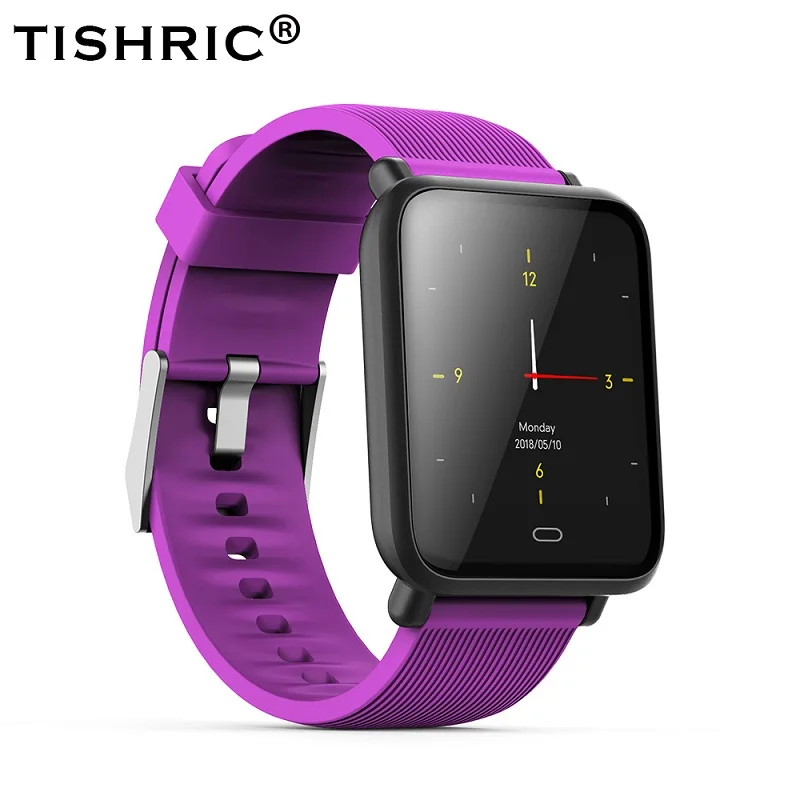 TISHRIC Q9 Смарт-часы спортивные мужские/женские/детские IP67 водонепроницаемые Смарт-часы фитнес-трекер IOS Android - Цвет: Purple