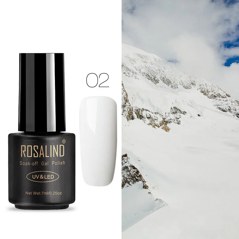 RA02 Гель-лак для ногтей ROSALIND, 7 мл, полуперманентный УФ-лак для ногтей, все для маникюра, базовое верхнее покрытие, Гель-лак для ногтей, грунтовка, Гель-лак - Цвет: RA02