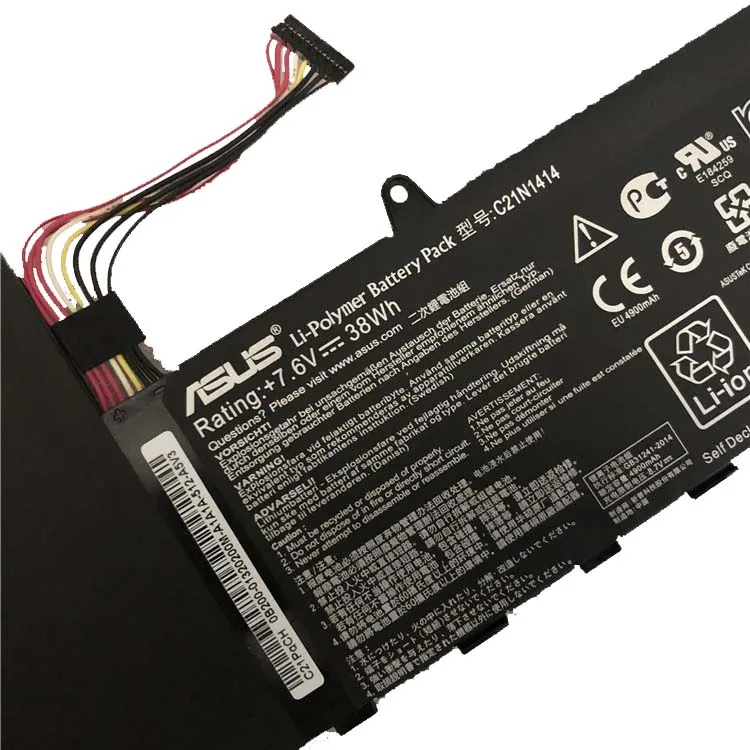 7,6 V 38Wh аккумулятор для ноутбука ASUS EeeBook X205T X205TA X205TA-BING-FD015B 11," C21N1414