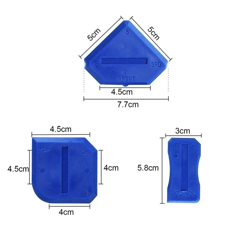 9 Pcs Silicone Edge Grout Remover Caulking Tool Kit Joint Sealant Sealing Tool for Bathroom Kitchen and Frames Sealant Seals