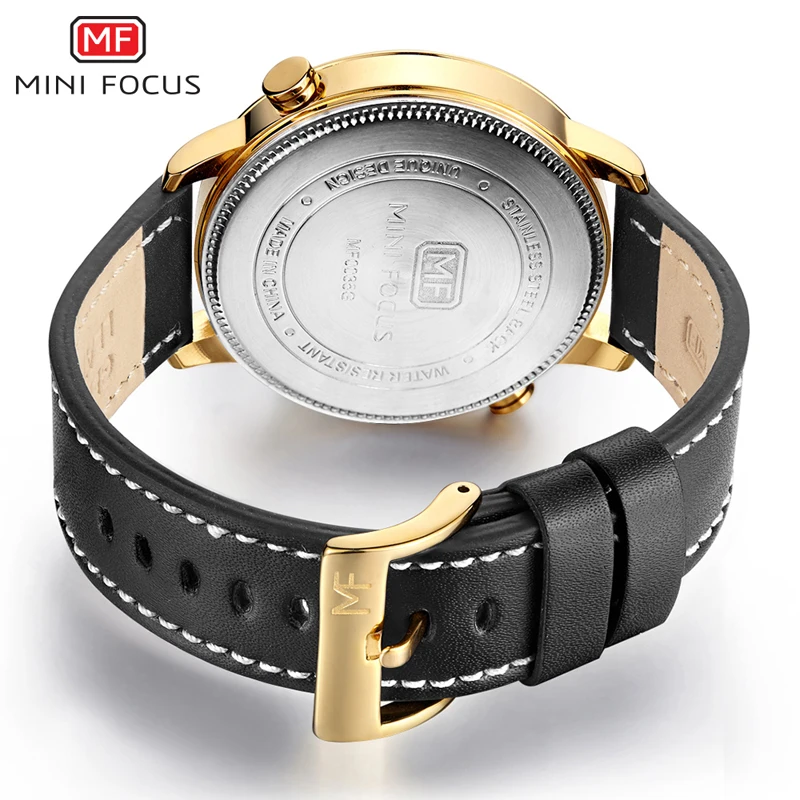 Новые мужские кварцевые часы MINI FOCUS с несколькими часовыми поясами роскошные