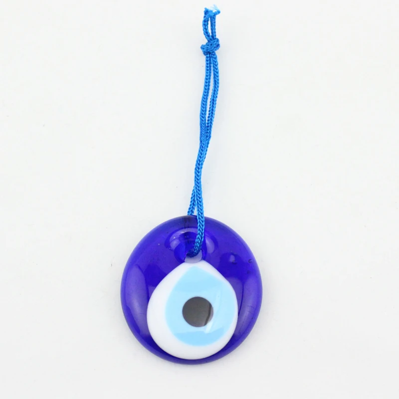 4cm Glass Evil Blue Eye Turkish Charm pendant hanging lucky eye handmade ornament Amulet Home Office Protector Arabic | Украшения и