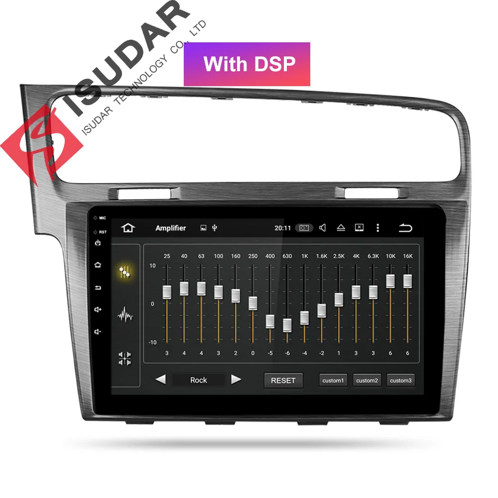 Grey 32GB With DSP Isudar 1 Din Automotivo радио Android 9 для VW/Volkswagen/Golf 7 gps автомобильный мультимедийный плеер Восьмиядерный ОЗУ 4 Гб ПЗУ 64 Гб DVR FM DSP - Цвет: Grey 32GB With DSP