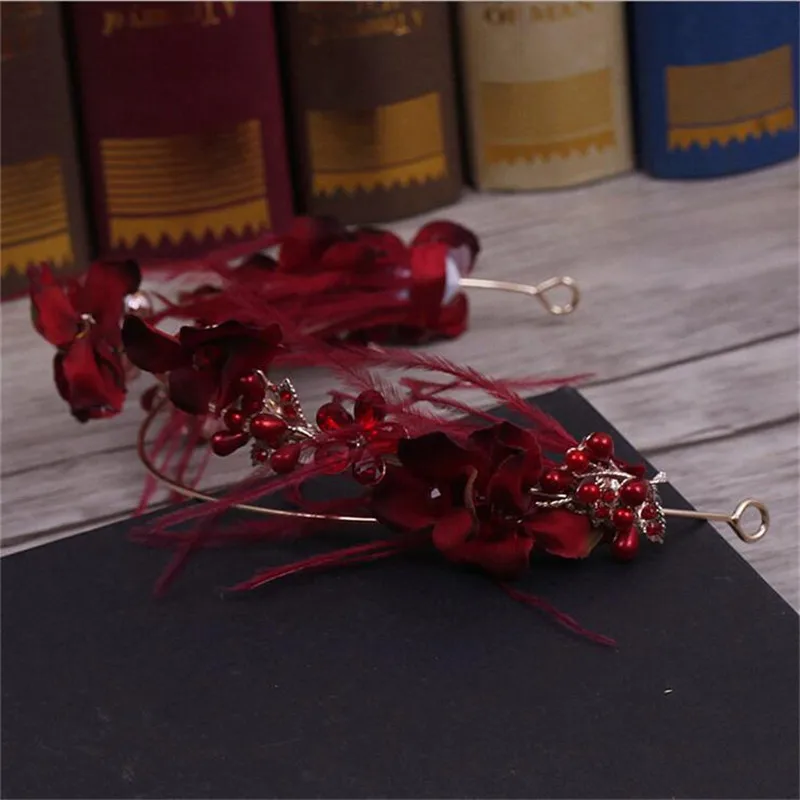 CC Ювелирные изделия ручной работы Цветы короны тиары невеста повязки для волос