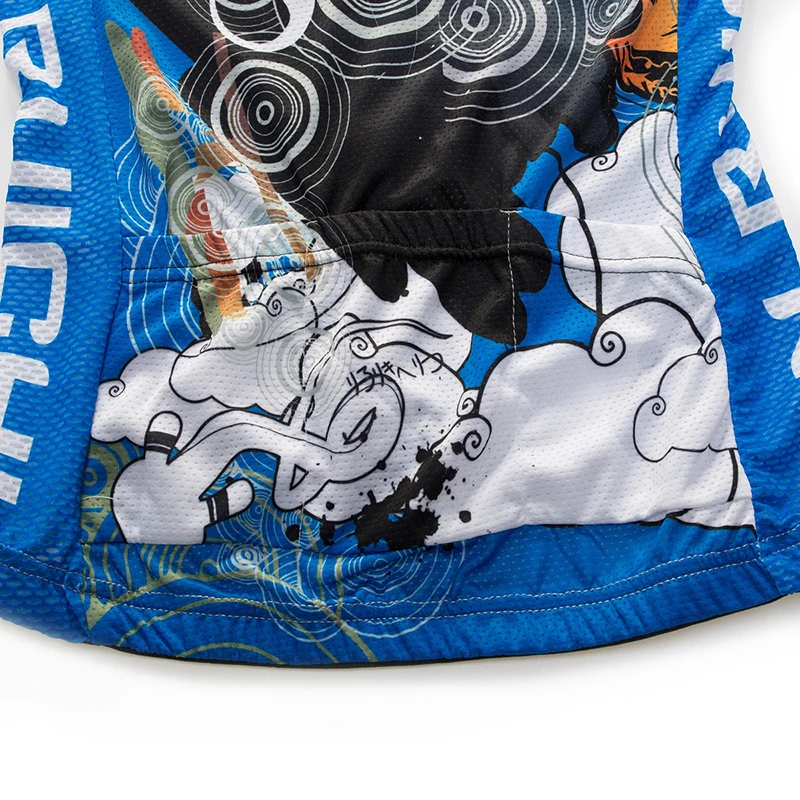 

Women Colorful Cycling Jersey Basic Blue Pattern Breathable Quick Dry Full Sleeve Riding Jerseys Customized/Wholesale Service