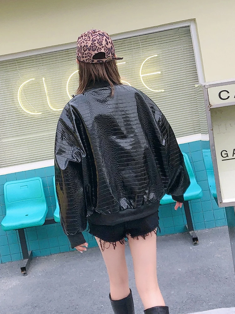 2019 весенние модные брендовые клетчатые кожаные куртки для женщин уличный стиль