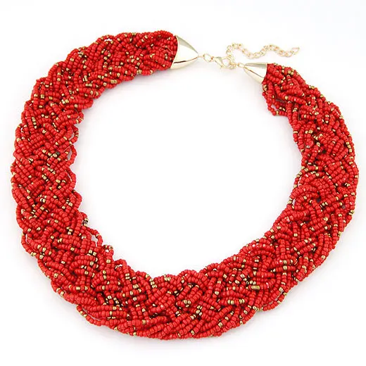 Bohemian Style Fashion Jewelry Seed Beads Necklaces Pendants for Women collares 2019 Choker Statement Necklace colares femininos | Украшения