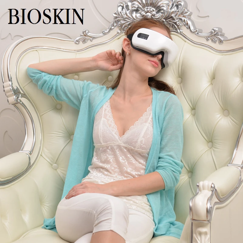BIOSKIN умный перезаряжаемый беспроводной массажер для глаз, прибор для заботы о здоровье глаз, устройство для визуальной защиты, вибрационный релаксационный уход