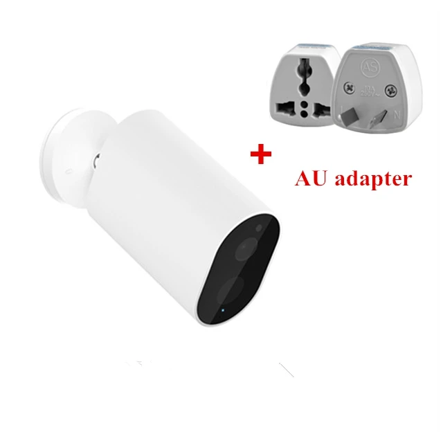 add AU adapter Xiaomi Mijia Смарт камера батарея шлюз F2.6 AI гуманоид обнаружения CMSXJ11A 1080P 120 градусов IP Беспроводная камера s Cam - Цвет: add AU adapter