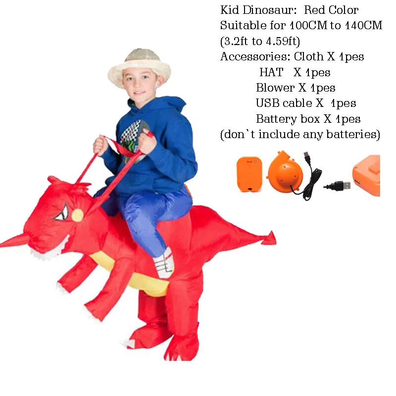 Kid Size11 Надувной костюм динозавра для взрослых и детей на Хэллоуин, маскарадный костюм, вечерние платья для игр, реклама, новинка - Цвет: Kid Size11