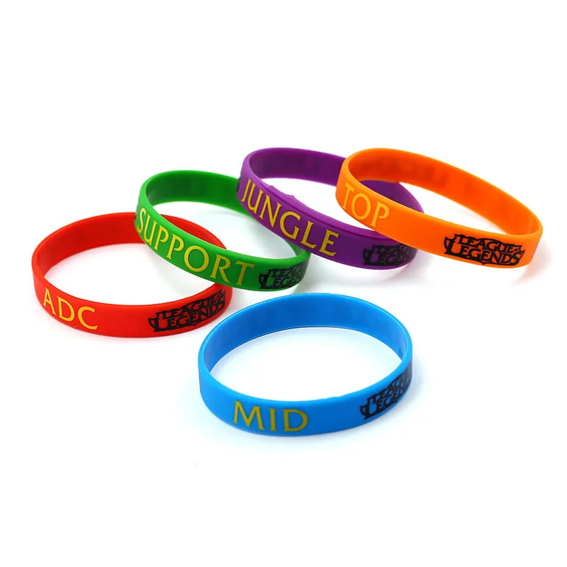 Игра LOL браслет джунгли Поддержка ТОП MID ADC логотип силиконовые браслеты для