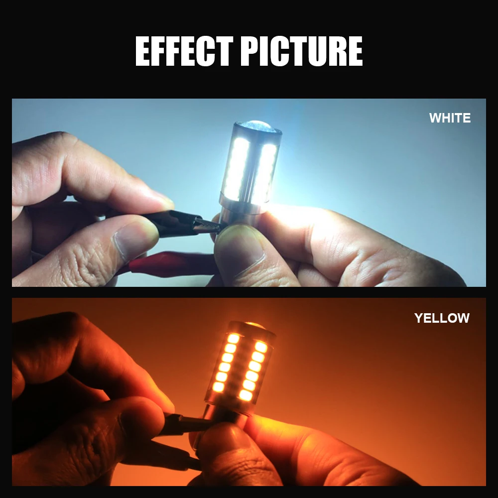

EURS 20PCS Universal 1157 BAY15D 1156 Ba15s 33SMD T20 7440 7443 Super Bright LED Turn Tail Brake Stop Signal Light Lamp Bulb 12V