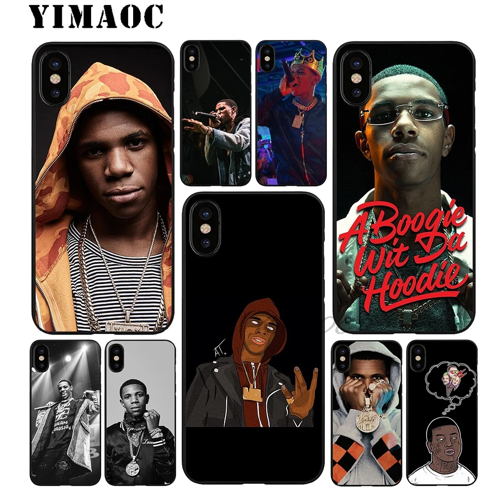 YIMAOC A Boogie wit da Толстовка Мягкий ТПУ Черный силиконовый чехол для iPhone X или 10 8 7 6 6S Plus