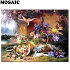 Diy Алмазная Вышивка Цветы и Декор для дома, птица алмазная живопись натюрморты квадратная Мозаика Украшение рукоделие подарок