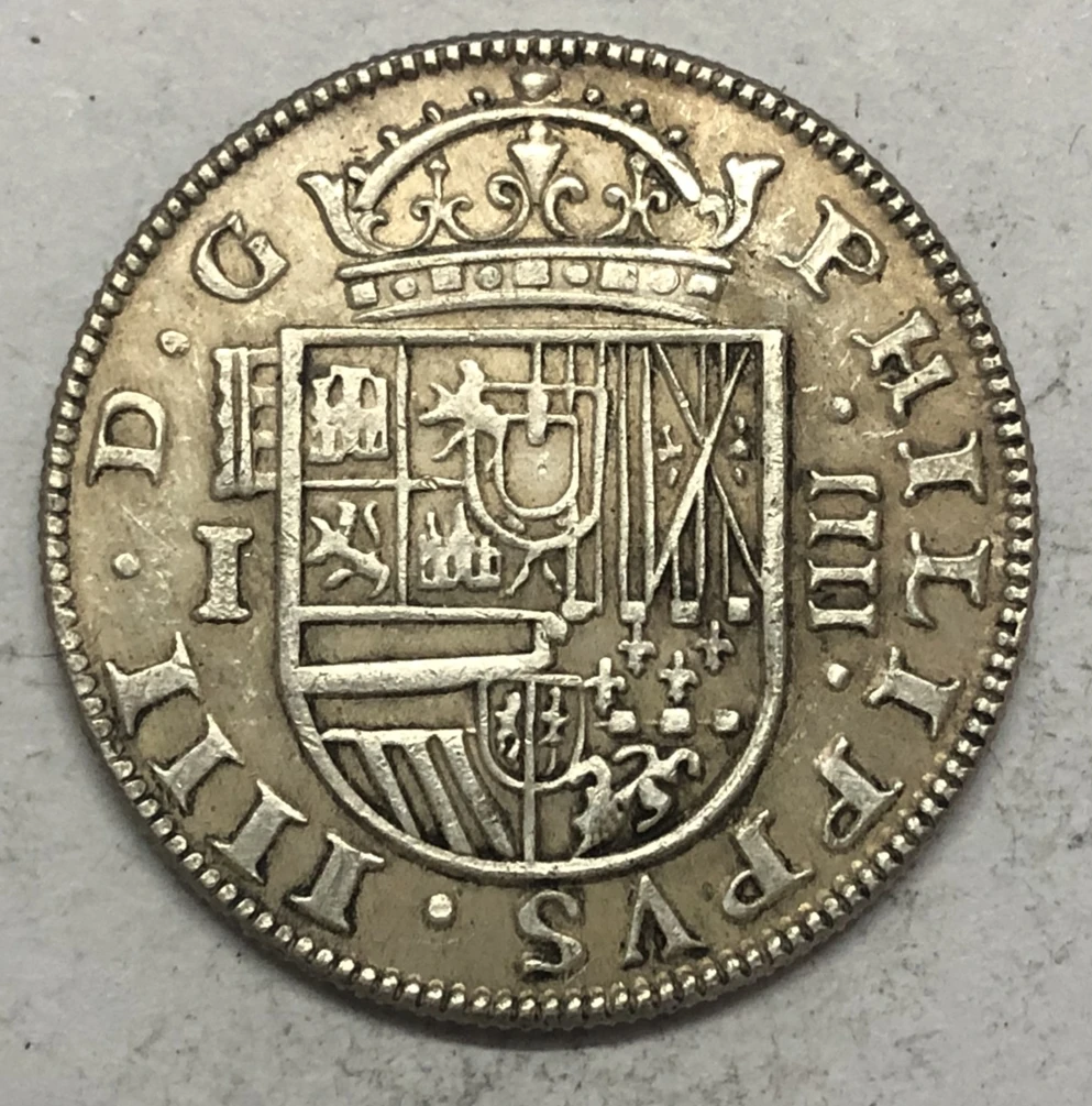 1651 Spain 4 Reales - Felipe IV Copy silver plated Coin | Дом и сад