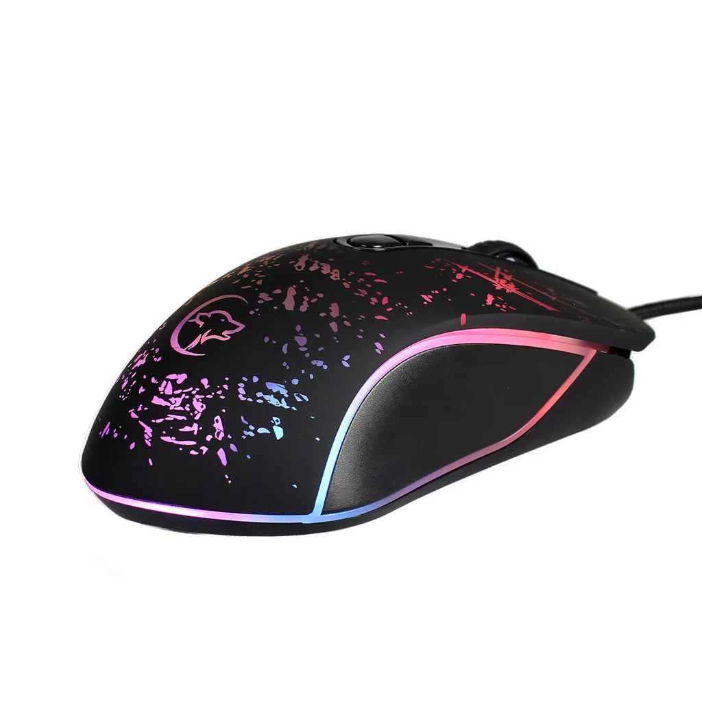 VOBERRY G828 USB Проводная мышь RGB 6 подсветка Макросъемка Кнопка человеческая Инженерная игровая мышь