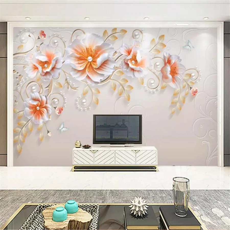 Wellyu пользовательские обои 3d фото фрески тиснение современный минималистский