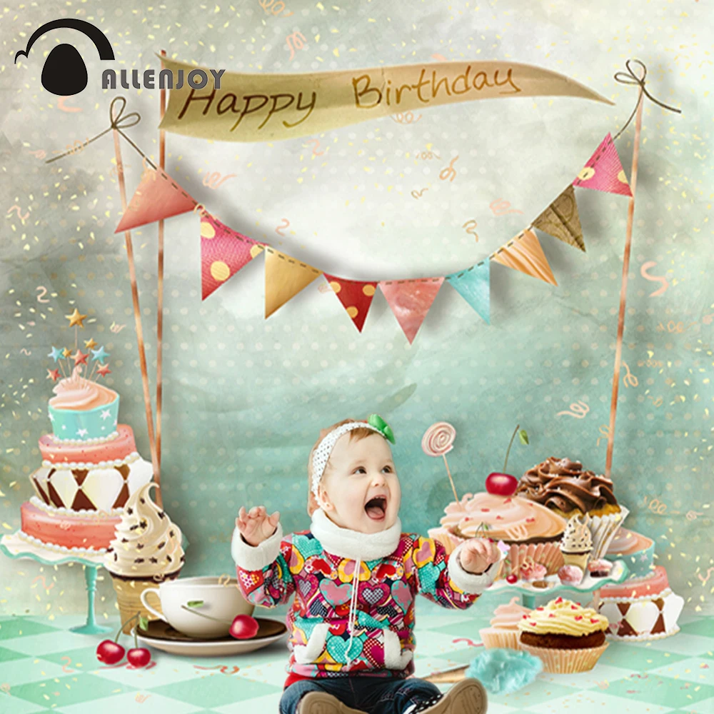 Allenjoy фон для съемок Happy съемки в стиле вечеринки честь Дня Рождения с