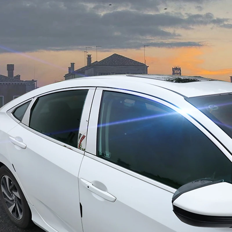 14 шт. для HondaCivic 2016 2017 чехлы из нержавеющей стали хромированные полосы стайлинга