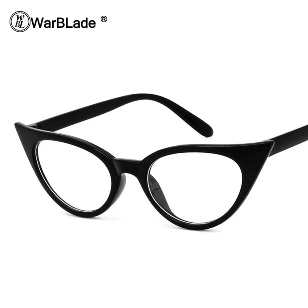 Модные женские очки кошачий глаз оправа прозрачные Женская Рамка для очков ретро