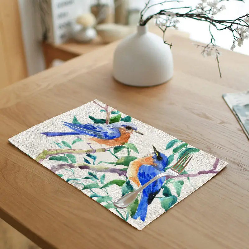 Красочная маленькая птица узор еда ткань прекрасный попугай сорока классические