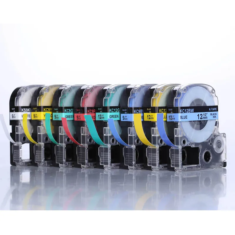 CIDY 30 шт. SD12KW SD12K стандартная Совместимость с Epson/KingJim Φ белый на черном 12 мм клейкие
