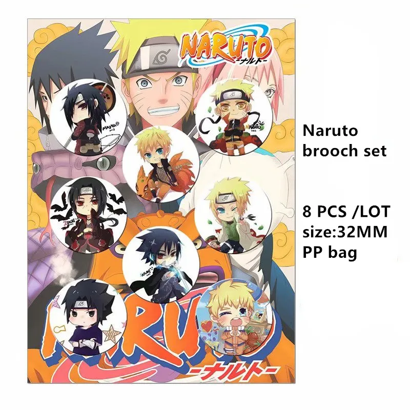 8 шт./лот аниме Sasuke Card Captor Sakura Toaru Kagaku без ограждения брошь значок Игрушечная