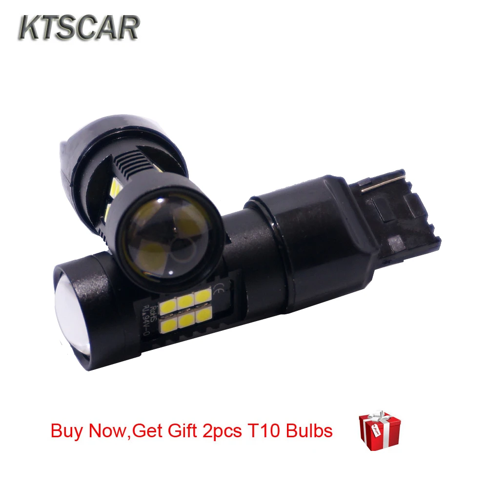 2PCS/Lot 1200Lm T20 WY21W LED Turn Signal Light White 3030 Chips 21 LEDS Bulb with Lens 7440 Car Reverse Lights | Автомобили и