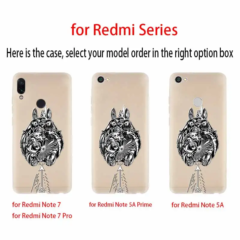 Мультяшный Мой сосед Тоторо Модный мягкий чехол из ТПУ для Xiaomi Redmi 9a 8A 7A Note 10 9 8 7 Pro