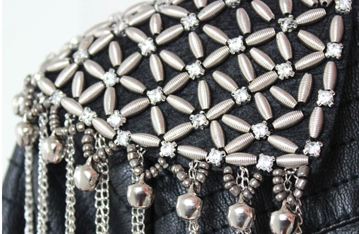 Эполеты с заклепками в стиле панк ретро эполеты бахромой брошь колокольчиками