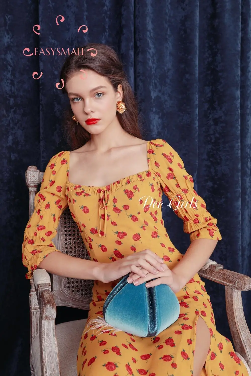 EASYSMALL женское платье модное летнее викторианское французское пикантное