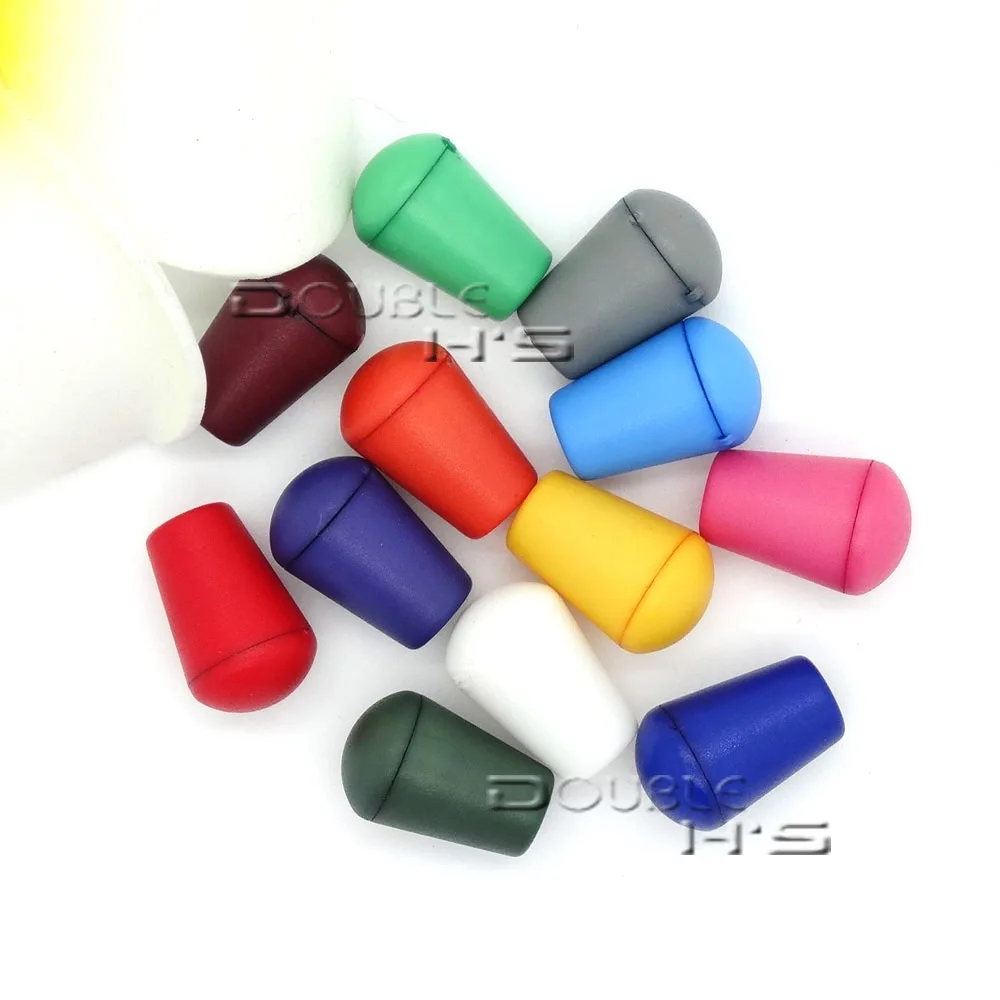 20 шт./лот цветные концы шнура колокольчик с блокировкой крышки пластиковый