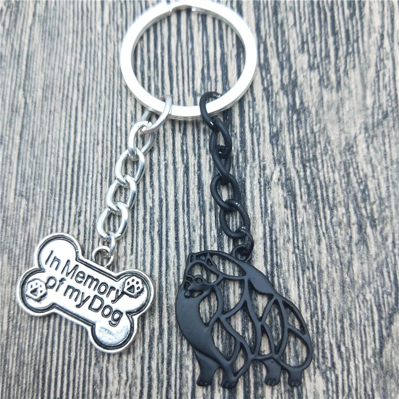 Брелок для ключей с изображением померанского шпица модный аксессуар собаки