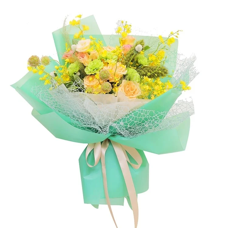 4 Ярд/рулон цветная упаковка для цветов бумажная подарочная бумага букет флорист