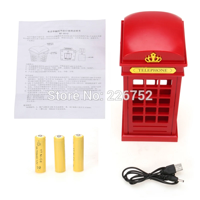 Лондонская телефонная будка ночник кровать дома украшения комнаты Led ночника touch