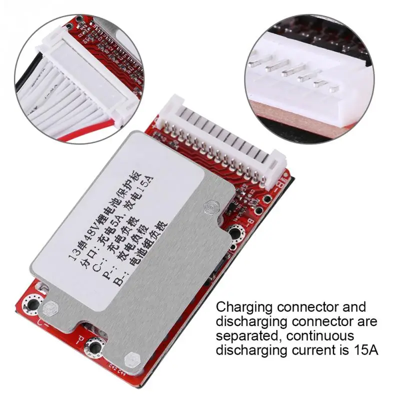 Литий-ионный Литий-полимерный аккумулятор Защитная плата BMS для 13S 48 V/54,6 V батареи автоматические выключатели