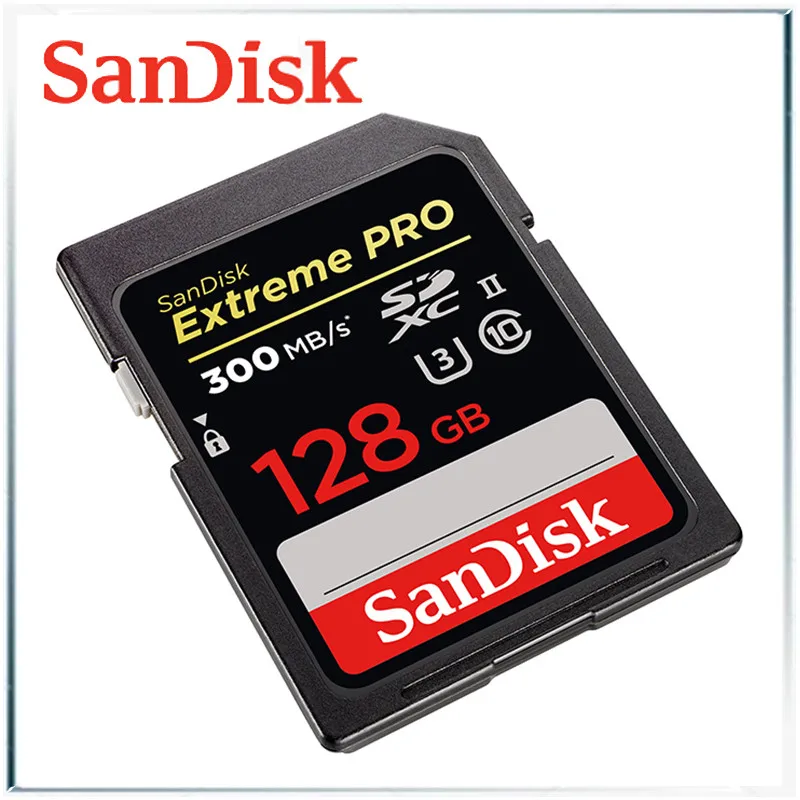 300mbs-128gb SANDISK Экстремальный PRO SDHC и SDXC UHS-I Карта sandisk Экстрим pro карта sdxc sdhc uhs-i карта памяти SD визитные карты gopro kart - Емкость: 300mbs-128gb