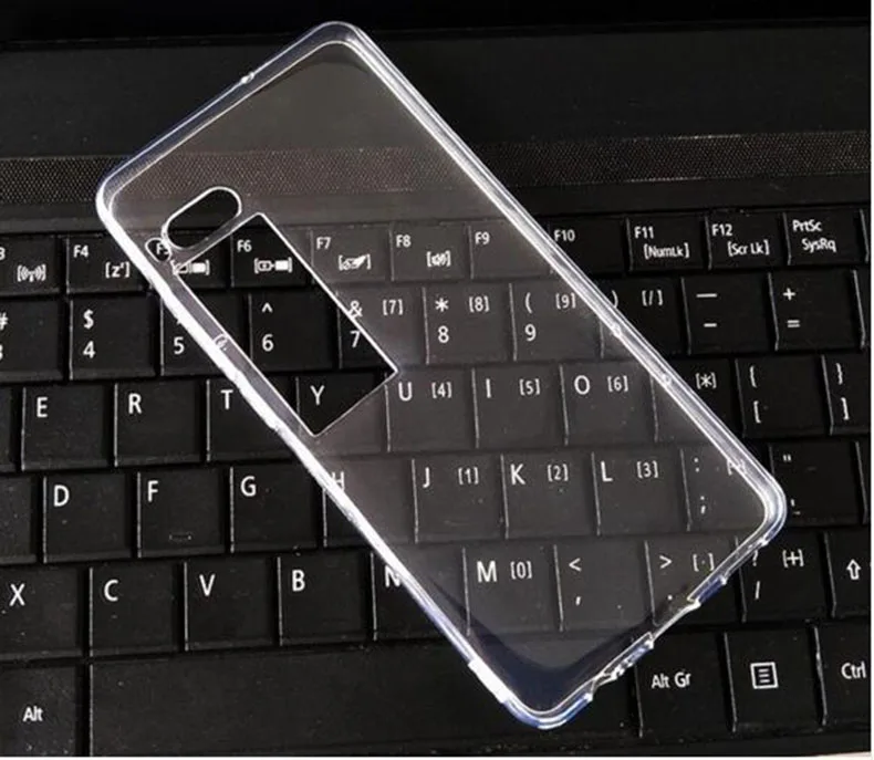 Новый чехол для Meizu Pro 7 силиконовый из ТПУ прозрачный и матовый однотонный черный