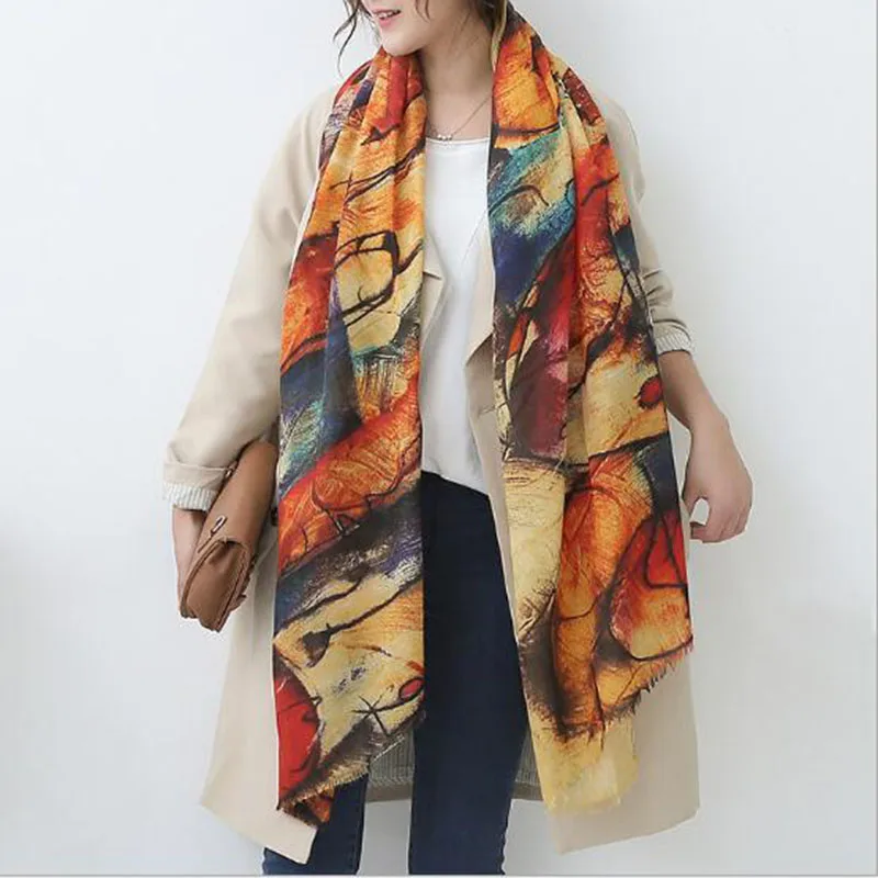 Роскошный брендовый женский шарф Desigual Новая женская шаль с двусторонней