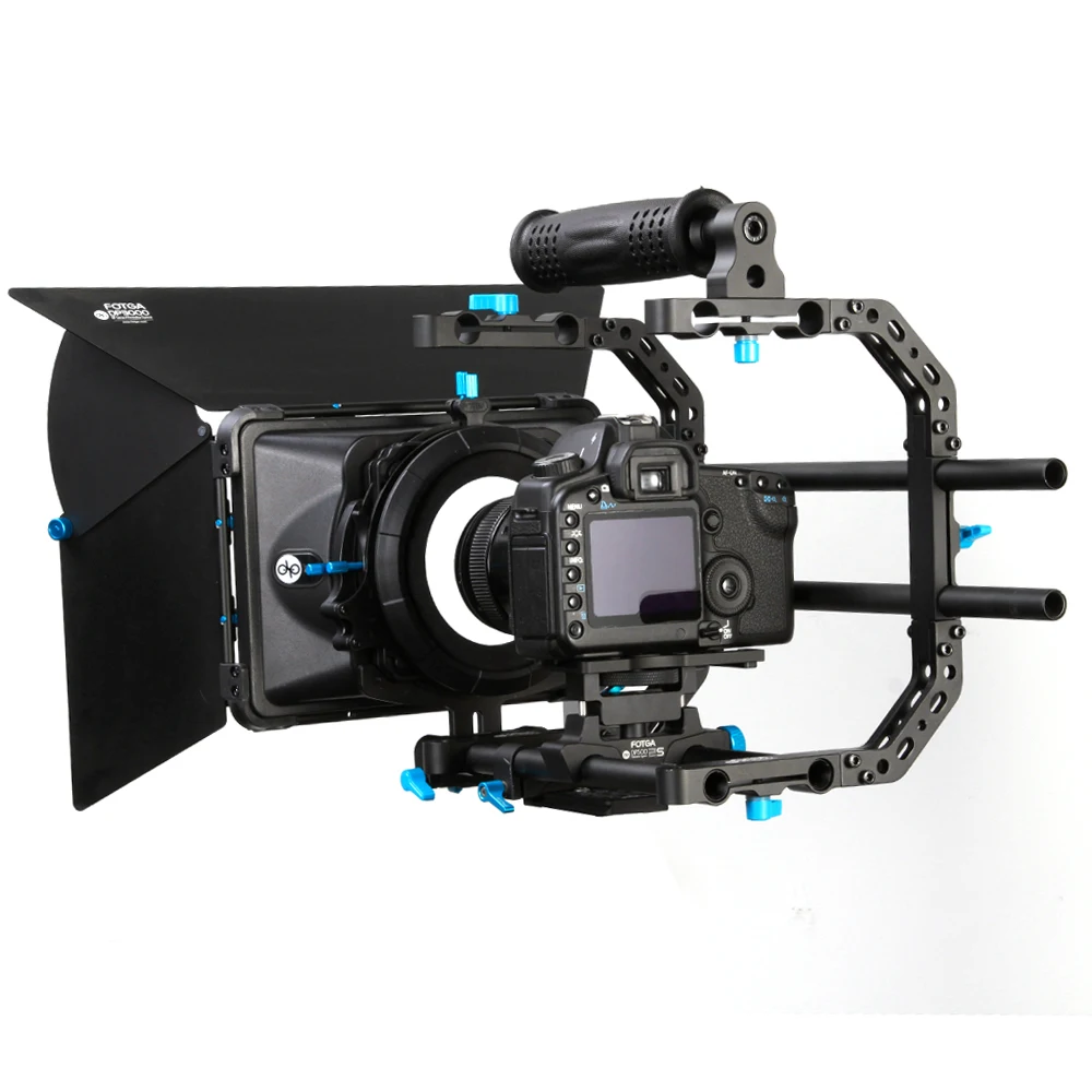Fotga DP серия Standard Rig Set Matte Box + верхняя ручка с C-кронштейном 15 мм рельсовая штанга