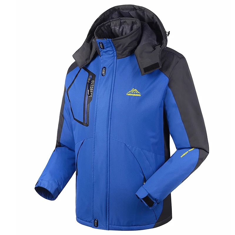 Парка мужская теплая водонепроницаемая с мехом на флисе 7XL/8XL | Мужская одежда