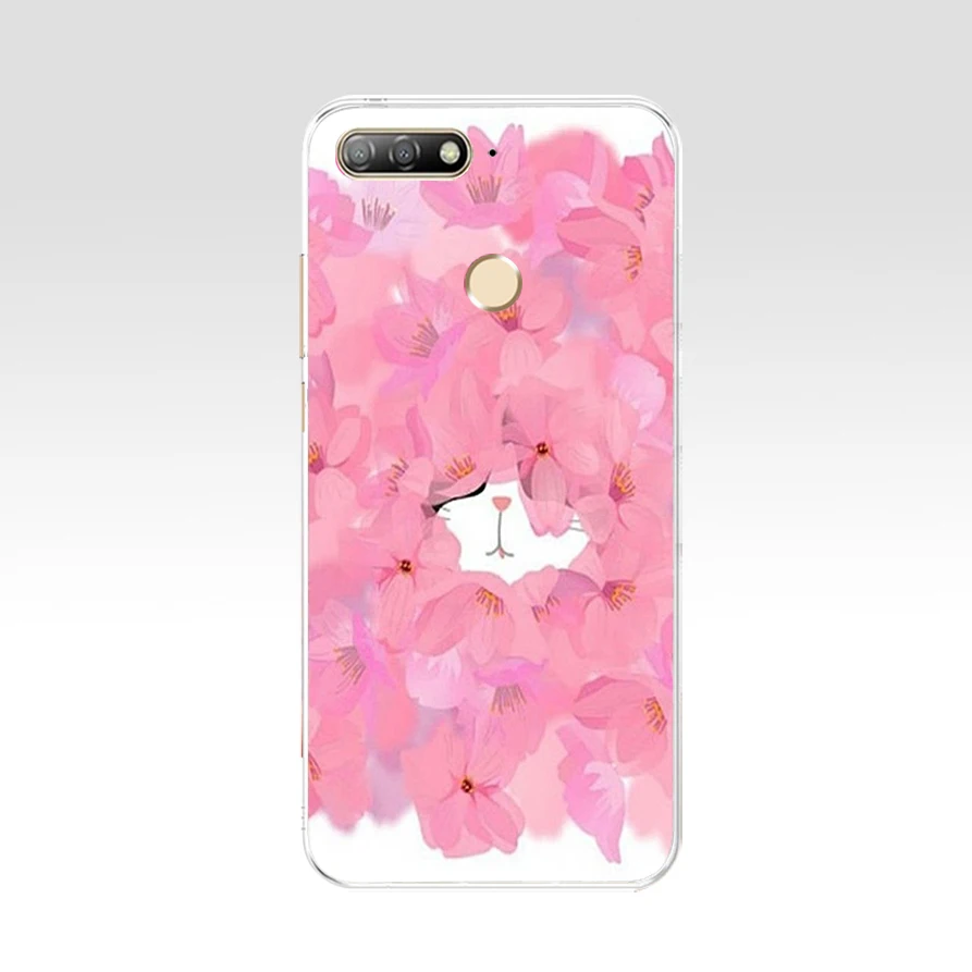 18 B для Huawei Honor 7C, чехол, 5,7 дюйма, Мягкий ТПУ силиконовый бампер, Honor 7C, чехлы для Huawei Honor 7C, AUM-L41, чехол для телефона, задняя крышка - Цвет: 18