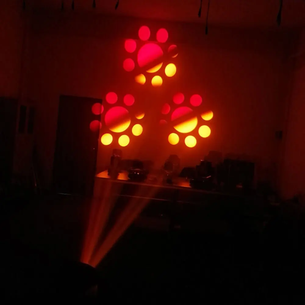 4 шт./лот 2в1 1x75w Светодиодный точечный + 9x12 Вт моющийся светильник DMX512 подвижный