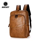 Модный мужской водонепроницаемый рюкзак из искусственной кожи, дорожные сумки на ремне, вместительные мужские рюкзаки для ноутбука для подростков, C948