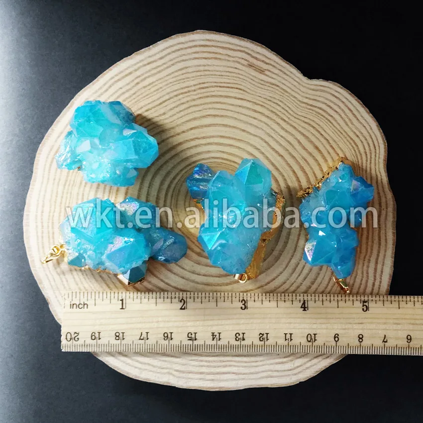 WT P551 великолепный лечебный Кристал водная аура кварц|f pendant|crystal auraaqua aura |