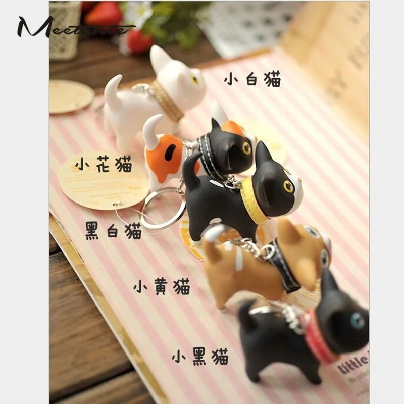Meetcute милые Мультяшные куклы 3D кошка Кейт брелок для ключей женский автомобиля