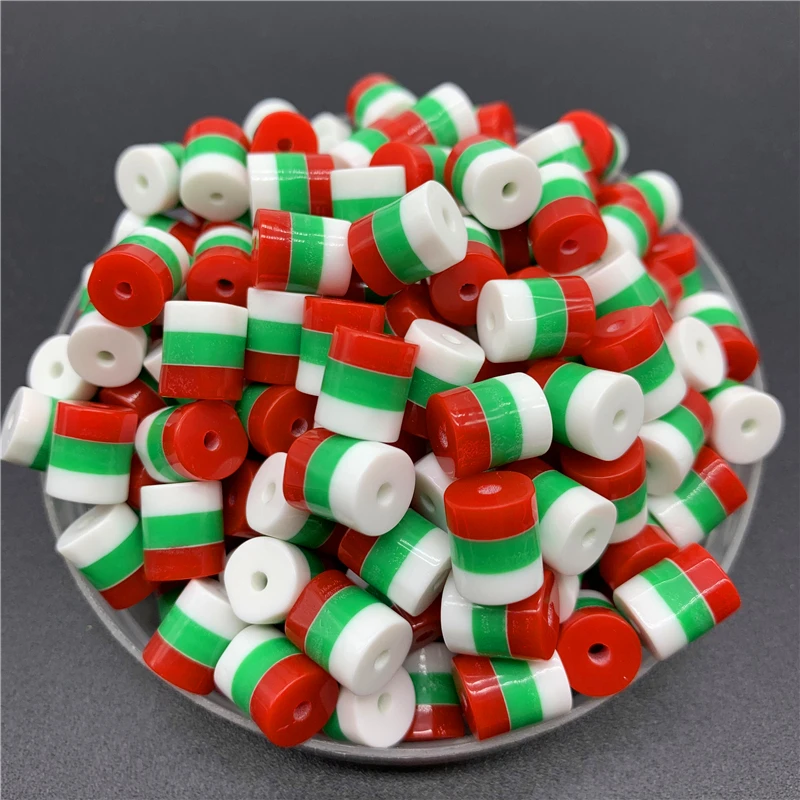 Бусины из смолы с отверстием цилиндрические для изготовления ювелирных изделий