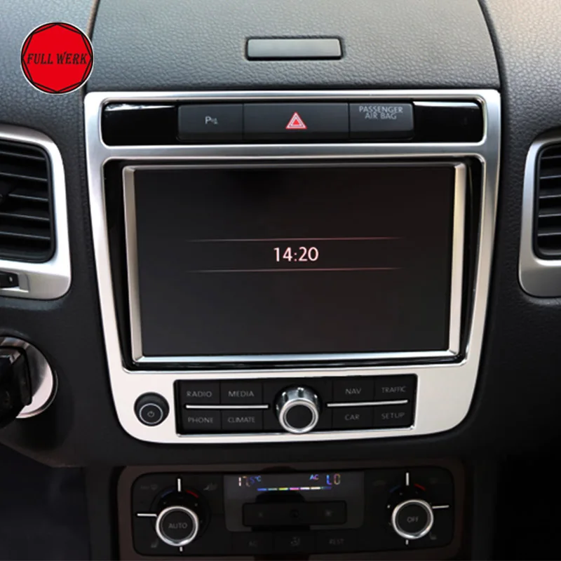 Рамка панели управления GPS навигацией для салона автомобиля обшивка VW Volkswagen Touareg